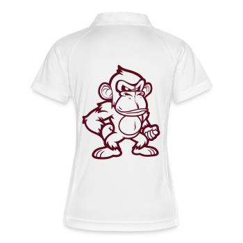 Monkey Comic - Women's Polo breathable - white/navy - Back