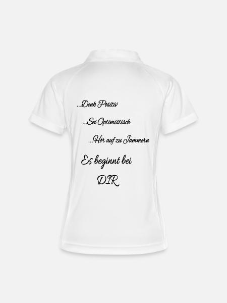 Cela commence par VOUS - Polo respirant Femme - blanc/marine