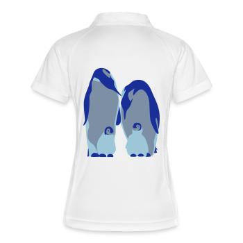 Famille de pingouin, 3c - Polo respirant Femme - blanc/marine - Dos
