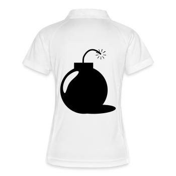 bombe, d'incendie - Polo respirant Femme - blanc/marine - Dos