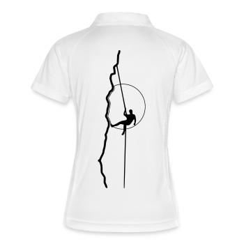 Grimpeur rappel au soleil (1c) - Polo respirant Femme - blanc/marine - Dos