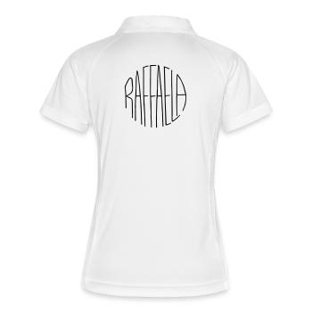 Raffaela - Frauen Polo atmungsaktiv - Weiß/Navy - Hinten