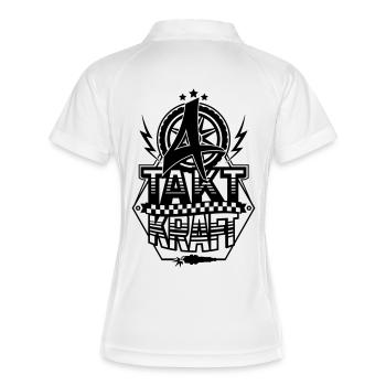 4-Takt-Kraft / Viertaktkraft - Frauen Polo atmungsaktiv - Weiß/Navy - Hinten