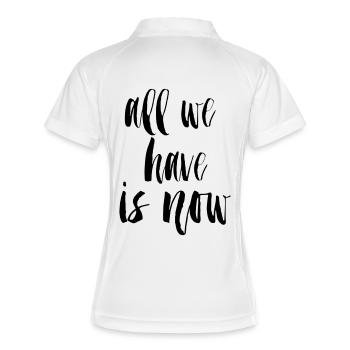 All We Have Is Now - Polo respirant Femme - blanc/marine - Dos