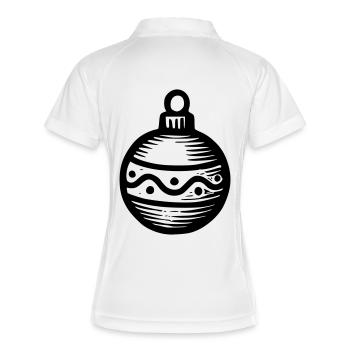 Boule de Noel - Polo respirant Femme - blanc/marine - Dos