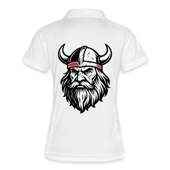 Casque Viking Odin - Polo respirant Femme - blanc/marine - Dos