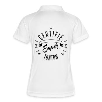certifié super tonton - Polo respirant Femme - blanc/marine - Dos