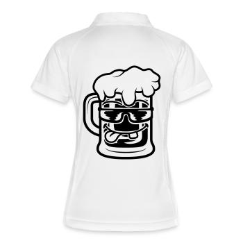Mug de bière Cool Face - Polo respirant Femme - blanc/marine - Dos