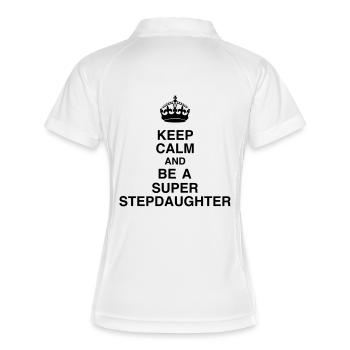 Stepdaughter Stepson Stieftochter Beau Fils Fille - Women's Polo breathable - white/navy - Back