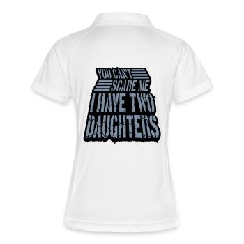 I have two daughters - Frauen Polo atmungsaktiv - Weiß/Navy - Hinten