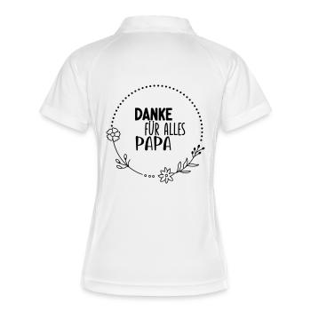 Papa Papa Père Fille Fils Fête des Pères Chemise Homme - Polo respirant Femme - blanc/marine - Dos