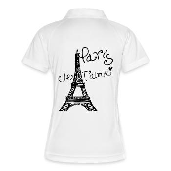 Paris Je T'aime Tour Eiffel - Polo respirant Femme - blanc/marine - Dos