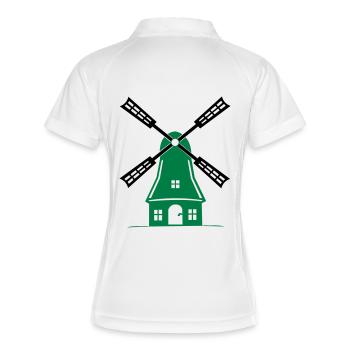 Moulin à vent - Polo respirant Femme - blanc/marine - Dos