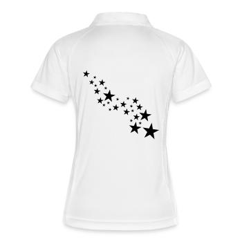 falling stars - Women's Polo breathable - white/navy - Back