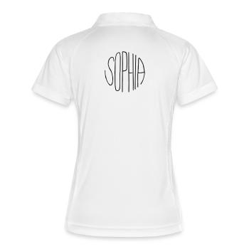 Sophia - Polo respirant Femme - blanc/marine - Dos