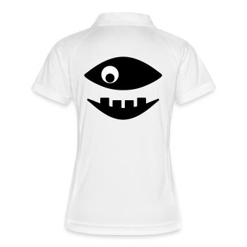 Le poisson montre des dents - Polo respirant Femme - blanc/marine - Dos