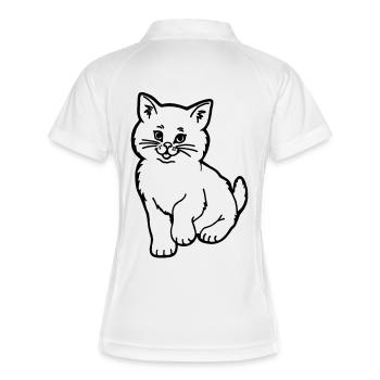 ciment - Polo respirant Femme - blanc/marine - Dos
