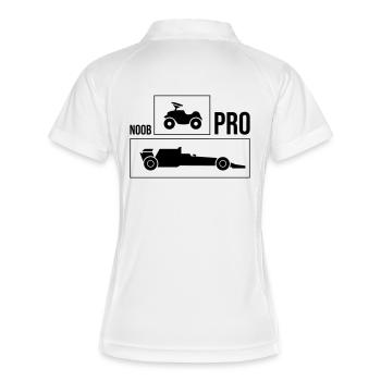 Noob vs Pro Car - Polo respirant Femme - blanc/marine - Dos