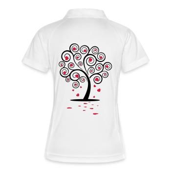Love Tree - Women's Polo breathable - white/navy - Back