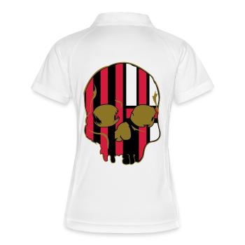 Milan Fan Ultras Tottenkopf - Frauen Polo atmungsaktiv - Weiß/Navy - Hinten