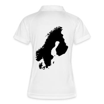 Scandinavie - Polo respirant Femme - blanc/marine - Dos