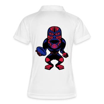 rugby mask - Polo respirant Femme - blanc/marine - Dos
