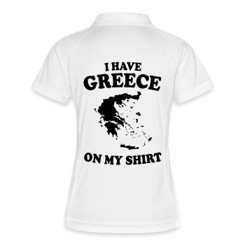 I Have Greece On My Shirt - Women's Polo breathable - white/navy - Back