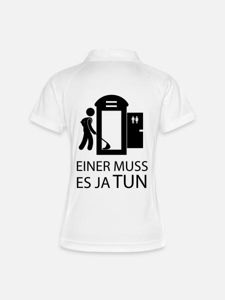 Clean mobile toilet - Women's Polo breathable - white/navy