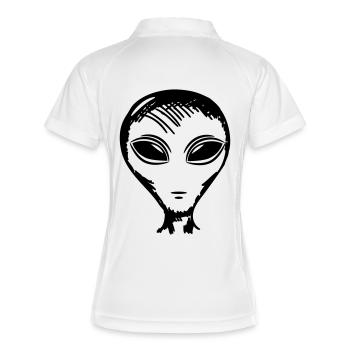 visage Alien - Polo respirant Femme - blanc/marine - Dos