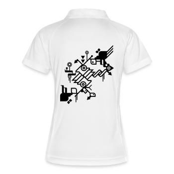 Nice day - Polo respirant Femme - blanc/marine - Dos