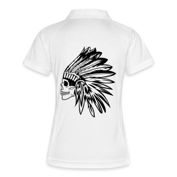 indianer_skull - Polo respirant Femme - blanc/marine - Dos