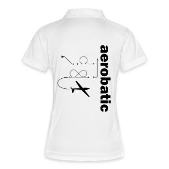 Cadeau de planeur acrobatique - Polo respirant Femme - blanc/marine - Dos