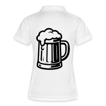 Chope à bière - Polo respirant Femme - blanc/marine - Dos