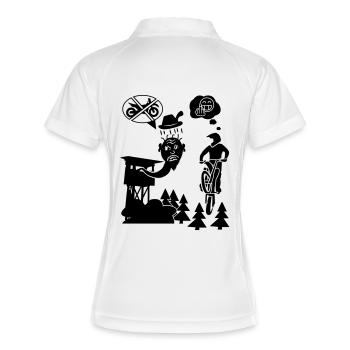 Biker vs Chasseur - Polo respirant Femme - blanc/marine - Dos