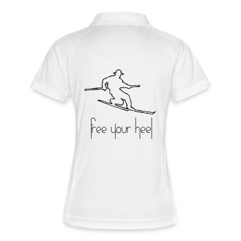 Telemark - Frauen Polo atmungsaktiv - Weiß/Navy - Hinten