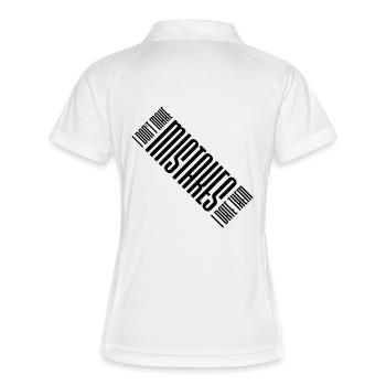 Date Mistakes Zitat Logo - Frauen Polo atmungsaktiv - Weiß/Navy - Hinten