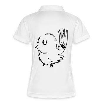 Oiseau - Polo respirant Femme - blanc/marine - Dos