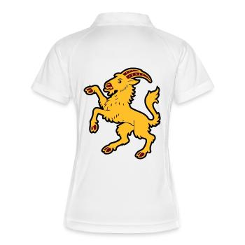 Chèvre Hälsinge - Polo respirant Femme - blanc/marine - Dos