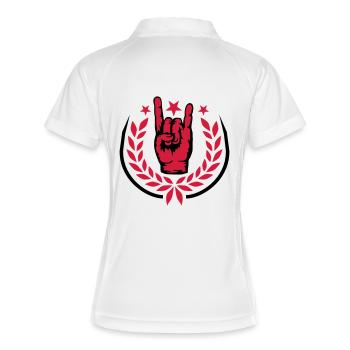 Laurel Wreath Heavy Metal Logo - Women's Polo breathable - white/navy - Back