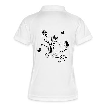 Papillons de jour - Polo respirant Femme - blanc/marine - Dos