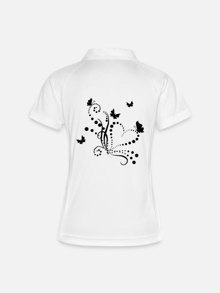Butterflys - Women's Polo breathable - white/navy