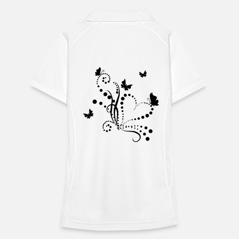 Schmetterlinge Frauen Polo atmungsaktiv