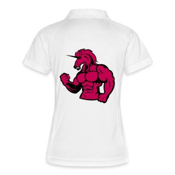 strong_unicorn_002 - Polo respirant Femme - blanc/marine - Dos