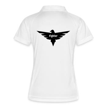 Adler Fighter - Frauen Polo atmungsaktiv - Weiß/Navy - Hinten