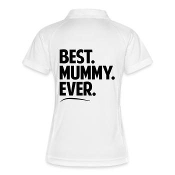 Best mummy ever period bold text - Women's Polo breathable - white/navy - Back