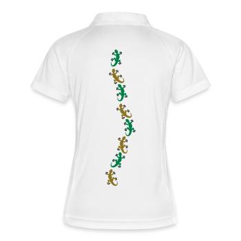 Huit Geckos - Polo respirant Femme - blanc/marine - Dos