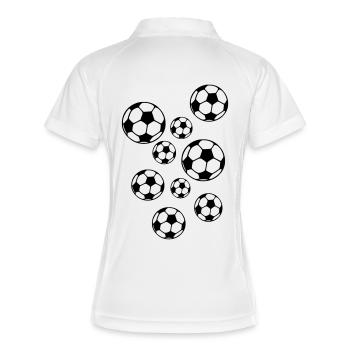 Foot - Polo respirant Femme - blanc/marine - Dos