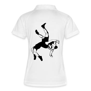 Ringer - Frauen Polo atmungsaktiv - Weiß/Navy - Hinten