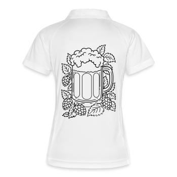 Bier und Hopfen - Polo respirant Femme - blanc/marine - Dos