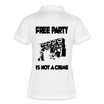 PARTIE LIBRE EST PAS UN CRIME - Polo respirant Femme - blanc/marine - Dos